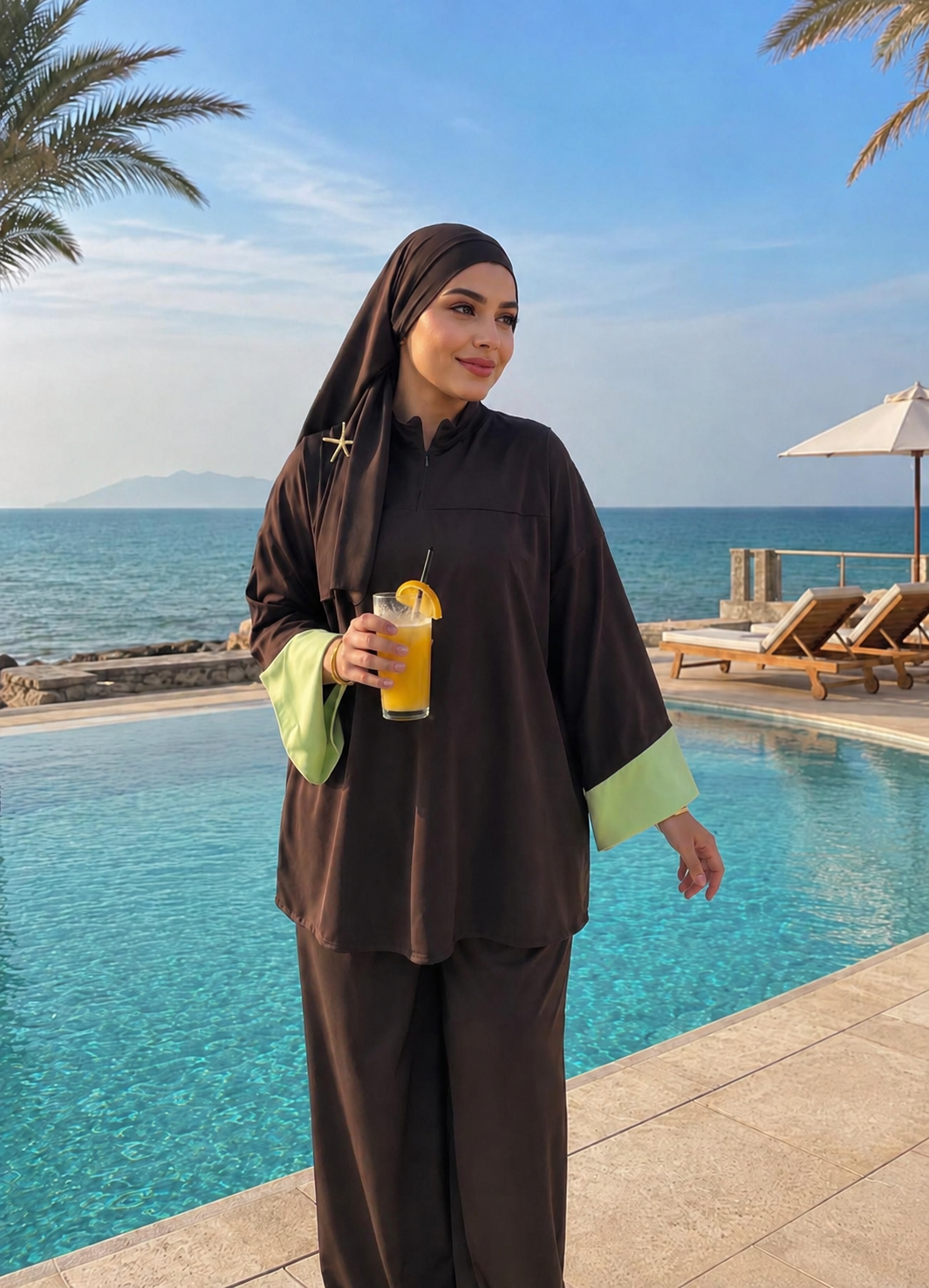 Burkini Anti-Adhérent Séchage Rapide 10 min