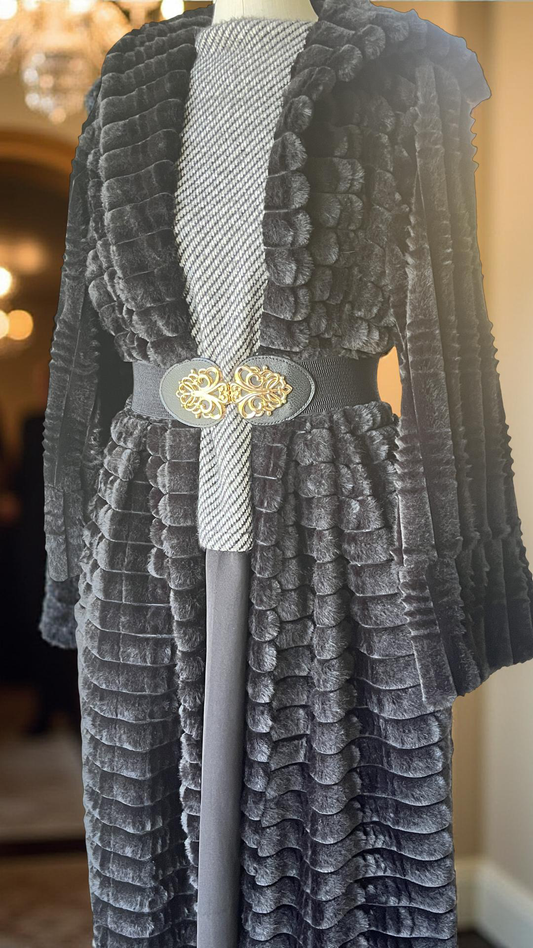 Manteau en  fourrure texturée