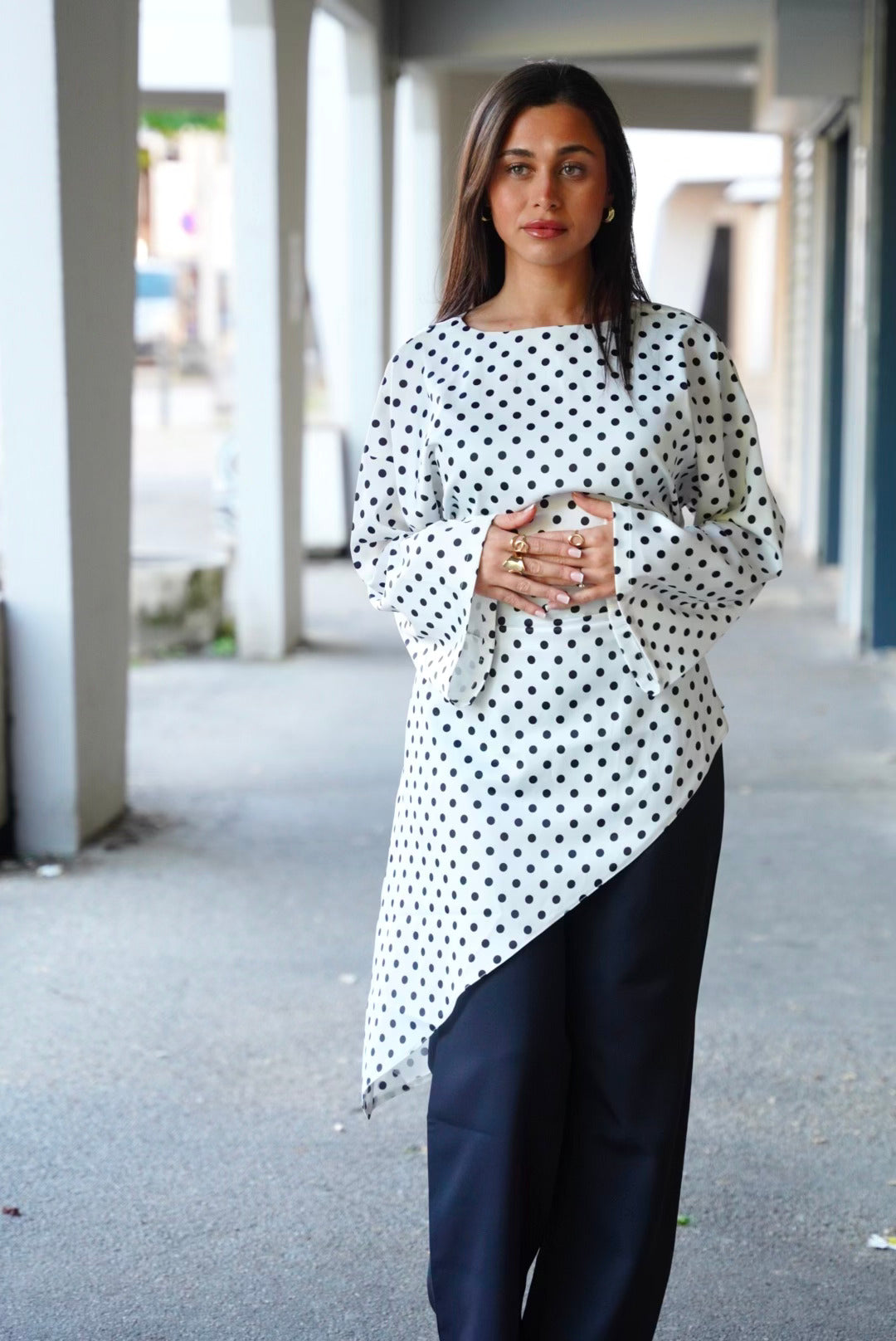Pull à petits pois