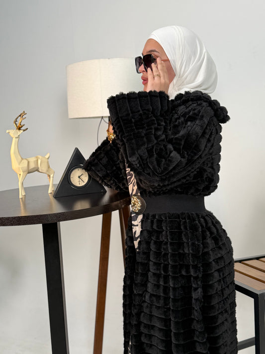 Manteau en  fourrure texturée